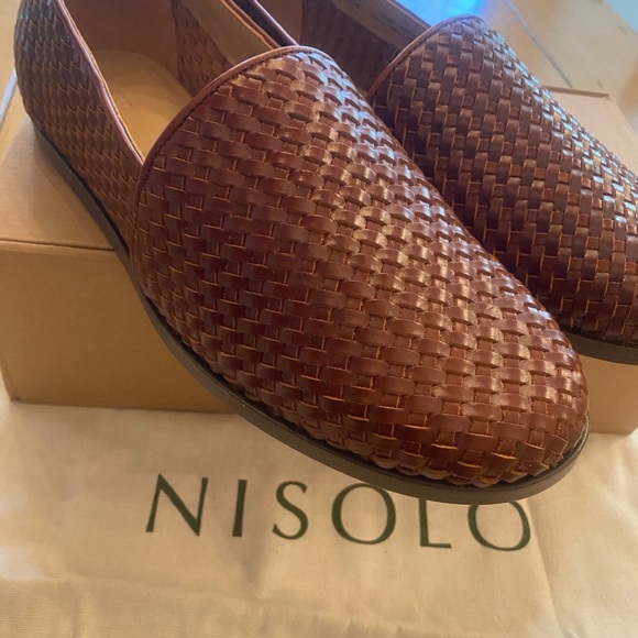 Men’s Woven Leather Slip On Loafer Nisolo Alejandro Brown Brandy New Size 11 main image 11